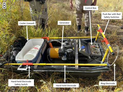 Barge electrofisher major components B