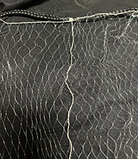 Two panels of an experimental gill net