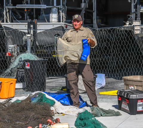 Example of Fyke net combined with cod-end trawl.
