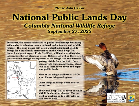 National Public Lands Day At Columbia National Wildlife Refuge