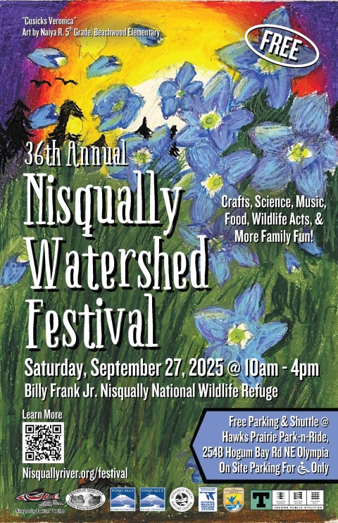 Poster for the 36th annual Nisqually Watershed Festival
