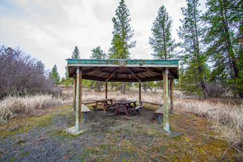 An outdoor gazebo