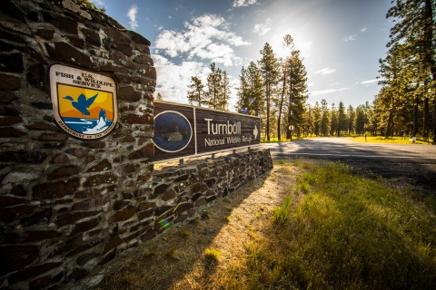 Entrance sign at Turnbull NWR