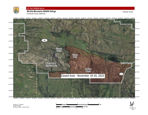 Map of Area Closed for Hunt Nov. 18-20, 2025