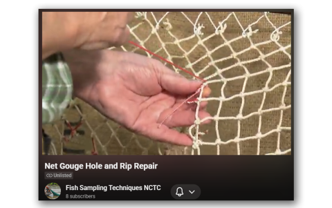 Net Gouge and Rip Hole Repair