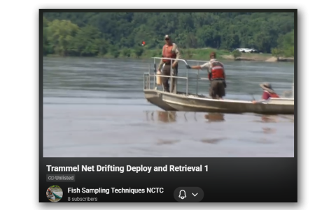 Trammel Net (drifting) deployment and retrieval with snag removals