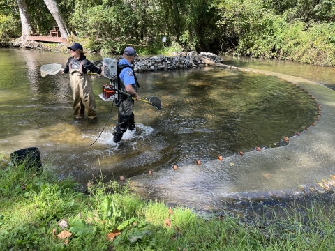 Backpack shocker with block net