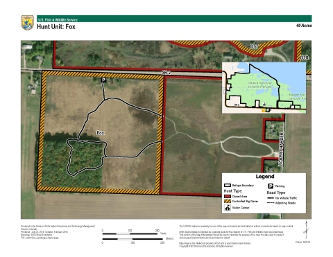 For more information on Ottawa National Wildlife Refuge hunting maps call (419) 898-0014 or visit 14000 West State Route 2 Oak Harbor, OH 43449-9485