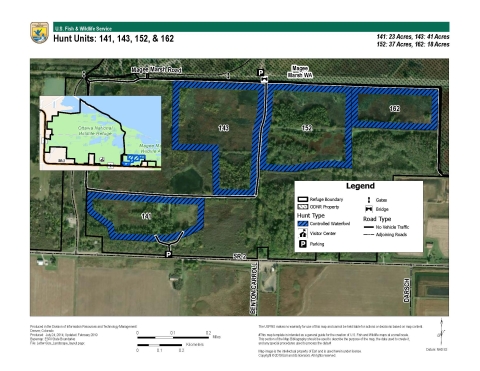 For more information on Ottawa National Wildlife Refuge hunting maps call (419) 898-0014 or visit 14000 West State Route 2 Oak Harbor, OH 43449-9485