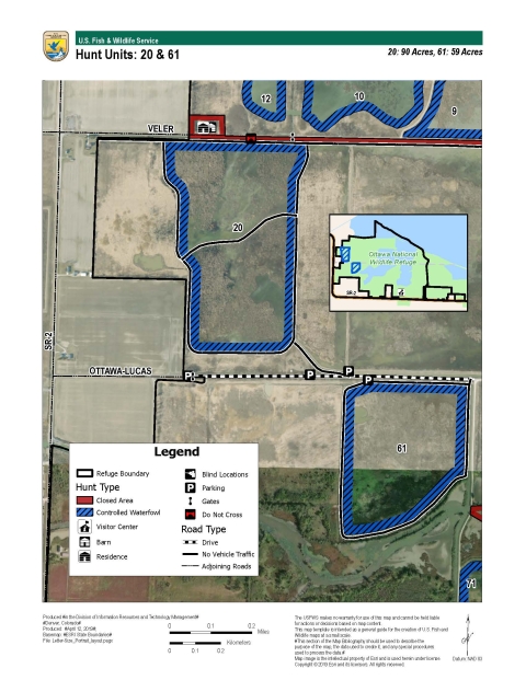For more information on Ottawa National Wildlife Refuge hunting maps call (419) 898-0014 or visit 14000 West State Route 2 Oak Harbor, OH 43449-9485