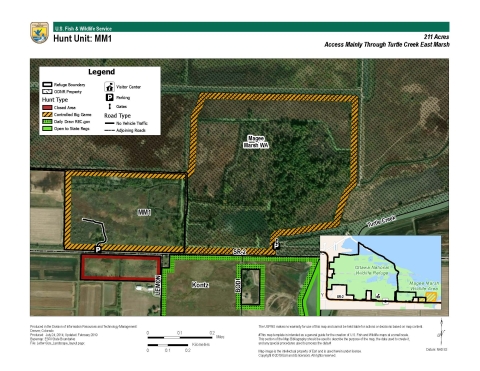 For more information on Ottawa National Wildlife Refuge hunting maps call (419) 898-0014 or visit 14000 West State Route 2 Oak Harbor, OH 43449-9485