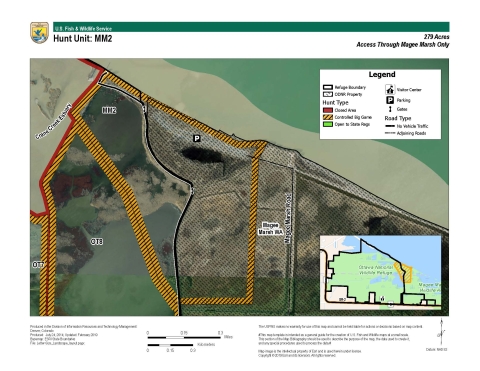 For more information on Ottawa National Wildlife Refuge hunting maps call (419) 898-0014 or visit 14000 West State Route 2 Oak Harbor, OH 43449-9485