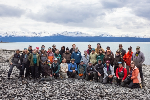 Group photo of all participants in All Hands on Deck for Early Detection of Dreissenid Mussels.