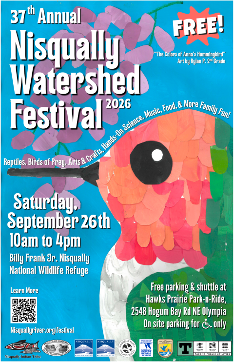 Poster for the 37th annual Nisqually Watershed Festival