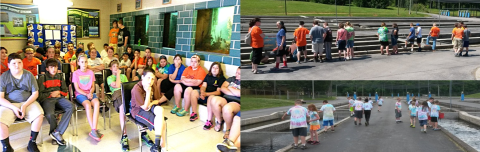 People at the Fish hatchery