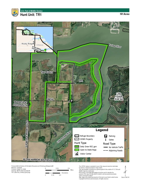 For more information on Ottawa National Wildlife Refuge hunting maps call (419) 898-0014 or visit 14000 West State Route 2 Oak Harbor, OH 43449-9485