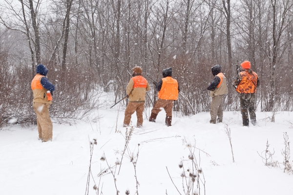 Hunting in the snow at Canaan NWR