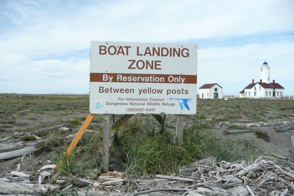 Sign at the Boat Landing Area Near the Lighthouse