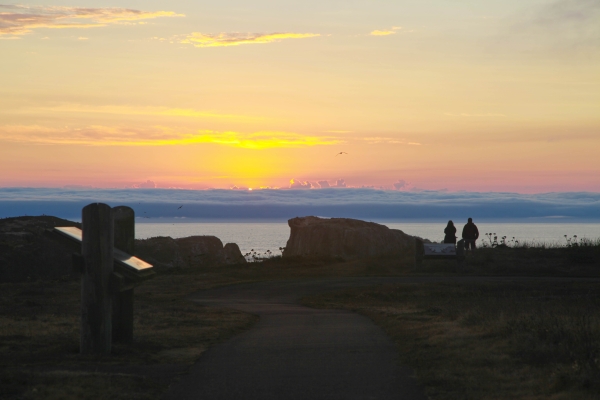 Sunset walk at Coquille Point