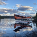 Survey aircraft parked on a lake