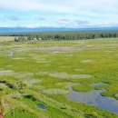 Klamath Marsh NWR from the air looking West 