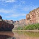 High canyon walls along the Green River