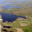 Aerial view of Trustom Pond