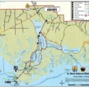 An image of a map showing trails on the refuge.