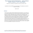 Warm Springs National Fish Hatchery - Spring Chinook Salmon Program FY 2023 Annual Report 