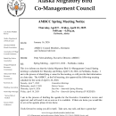 Announcement of Alaska Migratory Bird Co-Management Council Spring Meeting 2026