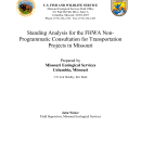Standing Analysis for the FHWA Non-programmatic Consultation Determination Key for Transportation Projects in Missouri
