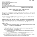 2026 William L Finley Main Unit Deer Hunt Information