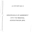 Memorandum of Agreement Between the New Jersey Department of Environmental Protection and the U.S. Environmental Protection Agency