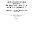 Mountain Yellow-legged Frog Conservation Strategy: Decontamination (Attachment 4)