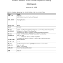 Draft Agenda Nov 14-16, 2023, TRGPAC Meeting (updated 11/8/2023)