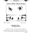 Don't Shoot These Ducks No Shooting Now Is Hope for Future Redheads and "Cans", Says Biological Survey October 31, 1936