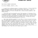 Special Plea to New England Fishermen's Union to Expedite Handling of Fish January 7, 1943