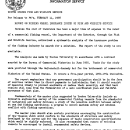 Report on Fishing Vessel Insurance Issued by Fish and Wildlife Service February 11, 1958 B