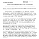 Emergency Studies Planned on Decline of Atlantic Coast Striped Bass March 5, 1980