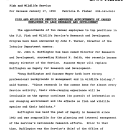 Fish and Wildlife Announces Appointments of Career Employees to Lead Research and Development January 17,1990