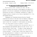U.S. Fish and Wildlife Service Issues Status Report on Endangered Species Recovery Effort October 24,1991