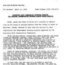 Mirgatory Bird Commission Approves Funding for Wetland Conservation Efforts Across North America April 14, 1992