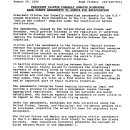 President Clinton Formally Submits Migratory Bird Treaty Amendments to Senate for Ratification August 20, 1996