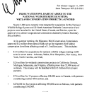 Prime Waterfowl Habitat Added to the National Wildlife Refuge System; Wetlands Conservation Projects Launched August 11, 1997