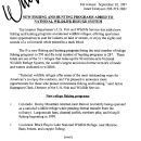 New Fishing and Hunting Programs Added to National Wildlife Refuge System --September 10, 1997