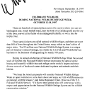 Celebrate Wildlife During National Wildlife Refuge Week October 12-18, 1997 September 18, 1997