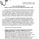 1997 A Banner Year for America's Spectacular Network of Wildlife Lands December 31, 1997