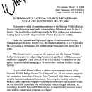 Deteriorating National Wildlife Refuge Roads Would Get Boost Under Senate Bill March 12, 1998