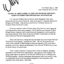 Daniel M. Ashe Named U.S. Fish and Wildlife Service's Assistant Director for Refuges and Wildlife May 04,1998