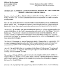 Secretary Babbit to Announce Special Rule to Help Recover the Preble's Meadow Jumping Mouse December 01, 1998